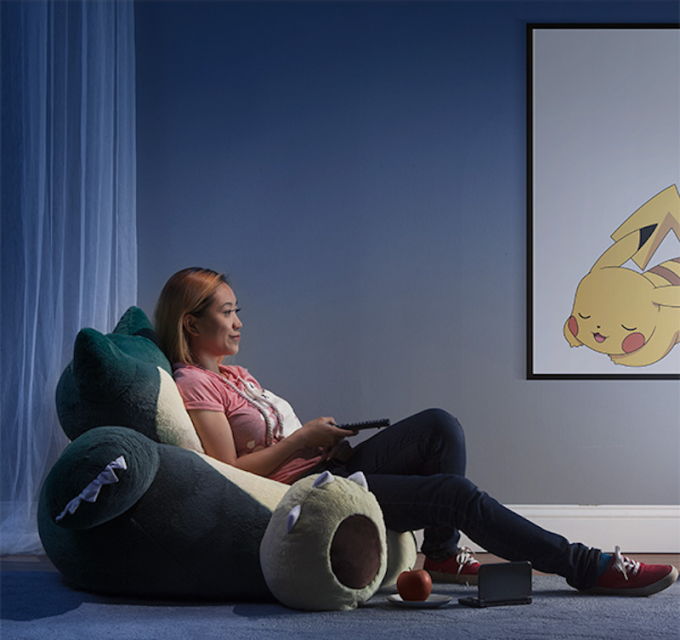 life size snorlax bean bag chair